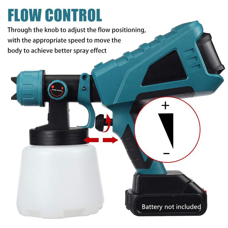 Electric Spray Gun Flow Control Airbrush Paint Sprayer Airbrush For Makita