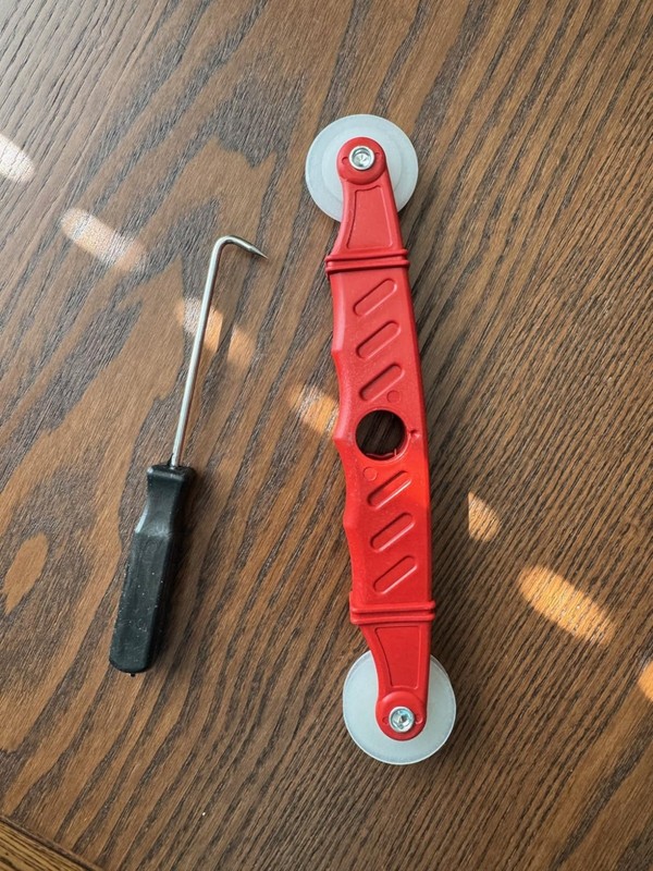 Screen Roller Tool Set with Spline Removal Hook 2pcs Window Red Durable Screen