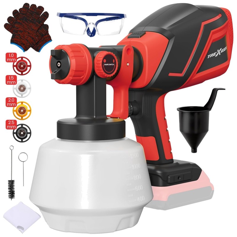 Portable Adjustable Paint Sprayer: 1200ML for Home Renovation & Car Painting