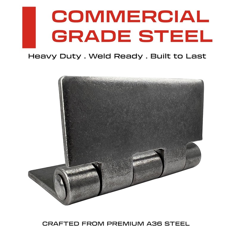 4" Heavy Duty Weldable Hinges, Book Hinge, Weld On Hinges, Steel Butt Hinge gallery