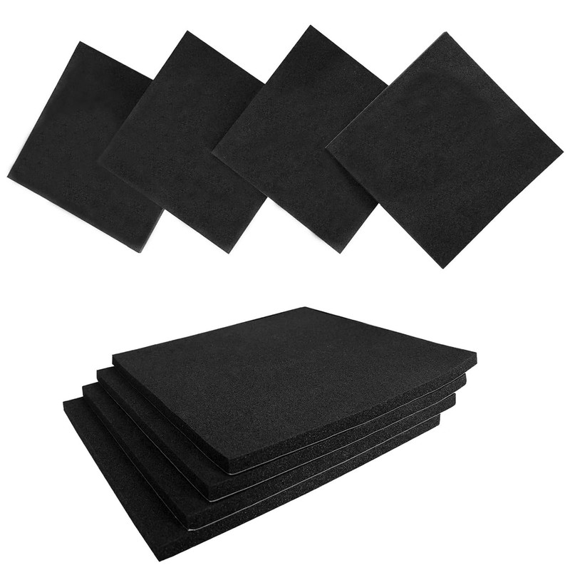 8 Pcs Black Adhesive Foam Padding, Closed Cell Foam Sheet 1/4“ Thick 6 Inch X…