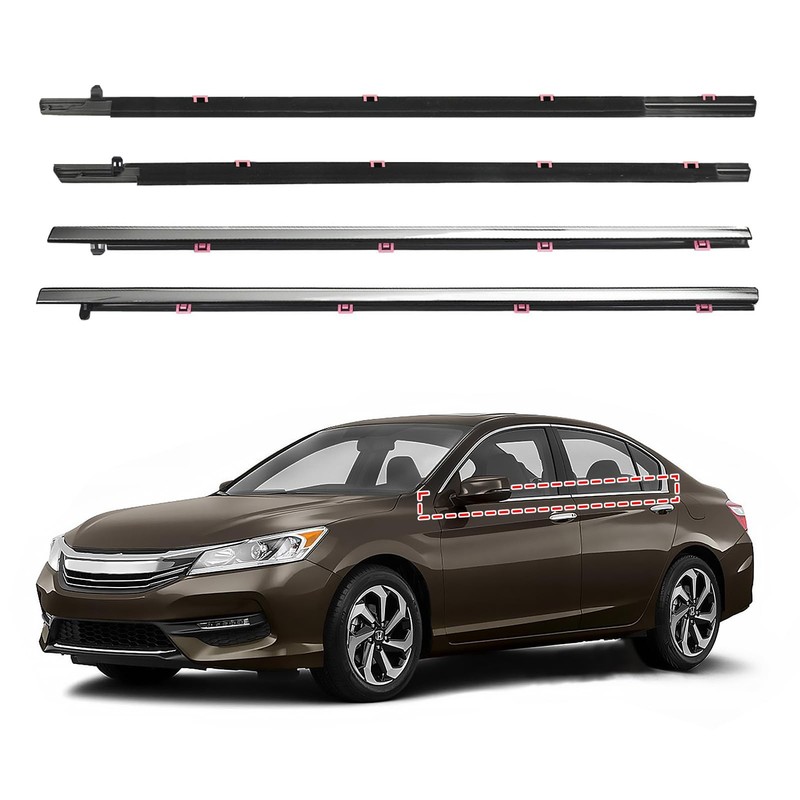 Chrome Window Molding Trim for 20132018 Honda Accord 4Door Sedan Seal