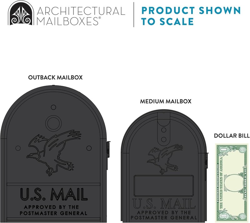 Gibraltar Mailboxes OM160BEC Outback Double Door, Large Capacity Large, Black gallery