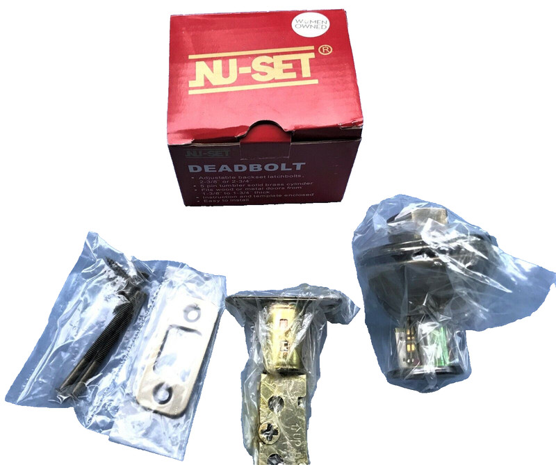 1 NU-SET Contractor Deadbolt lock, code to 13525. two keys- Home Security