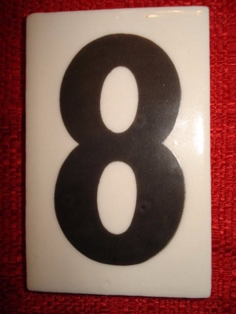 Ceramic Tile Curtis Development & MFG. CO. Address House Number 2 3/16" x 3.5" gallery