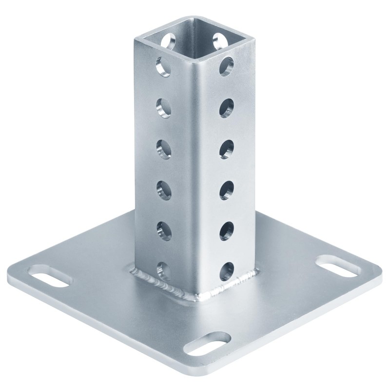 Square Sign Post Anchor Surface Mount Flange Base For 1-1/2″ X 1-1/2″ 1PK