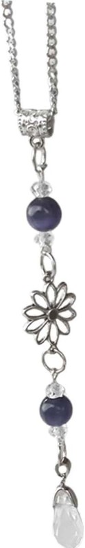 Purple Crystal Flower Rear View Mirror Charm, Bling Car Interior Color: Purple