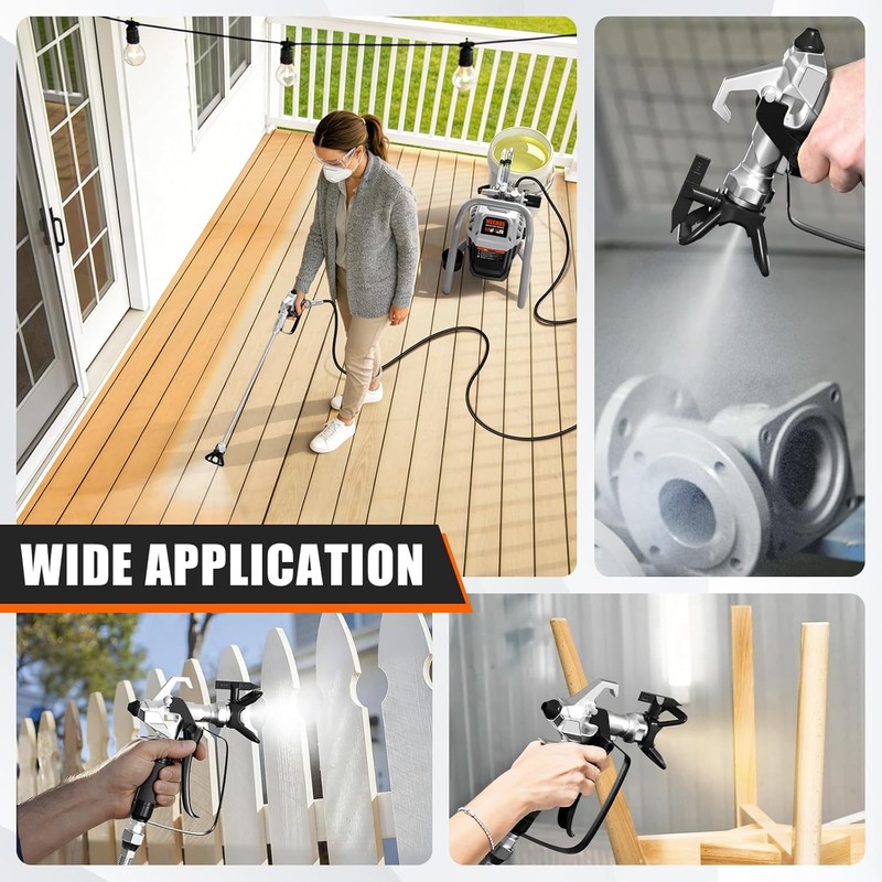 Airless Paint Sprayer - High Efficiency Thinning-Free Electric Spray Gun with Br gallery