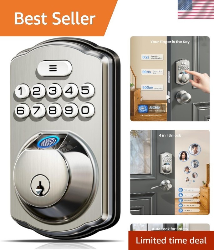 Durable KS02A Keyless Entry Door Lock – 20 User Codes & Auto-Lock Feature