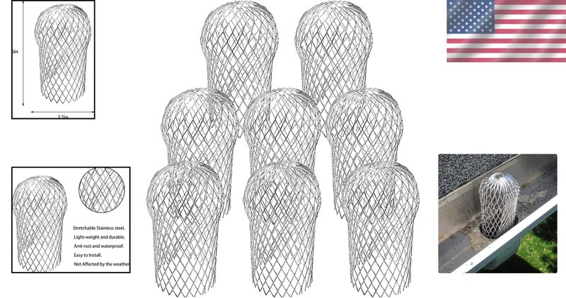 3.5 Inch Gutter Guards - 8 Pack Aluminum Filters for Ultimate Protection gallery