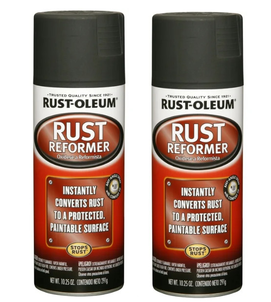 Rust-Oleum Stops Rust Converter Rust Reformer Spray Flat Black Finish 10.25 oz gallery