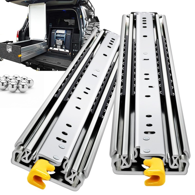 Drawer Slides 12-36 Inch Heavy Duty 500 lbs Load Capacity with Lock – Full