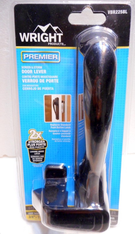 Wright Premier Screen & Storm Door Lever Black Handle VBR225BL
