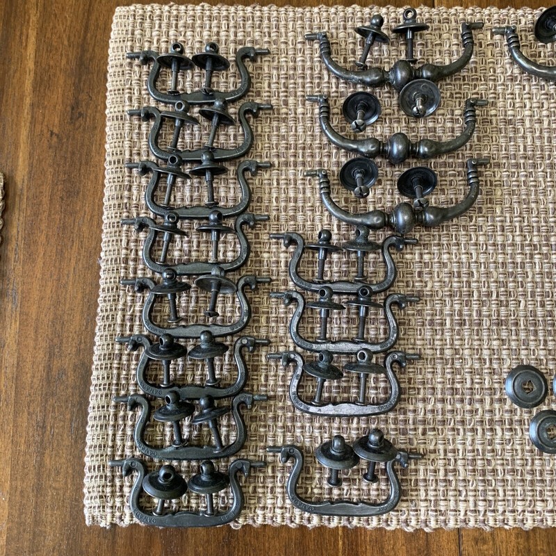 CB-1844 Canada Drop Pull Drawer Handles Hardware Vintage Set Of 12 And Extras gallery