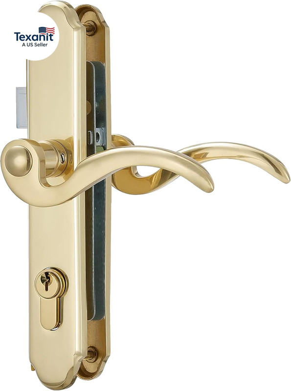 Storm Door Handle Replacement Kit with Lock and Key, Security Door Lever Handle gallery