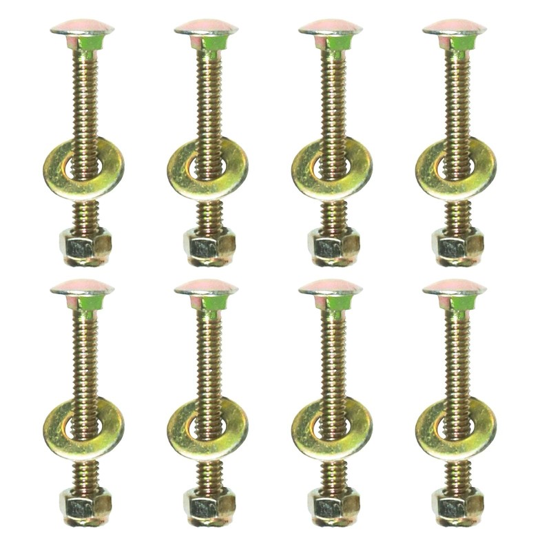 1/4" x 2" Carriage Bolt by Color Galvanization of Square Neck with Nylon Lock...