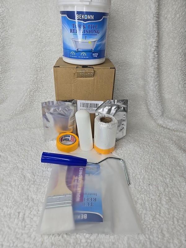 Tile Paint, Tub and Tile Refinishing Kit with Tools, Tub Refinishing Kit White