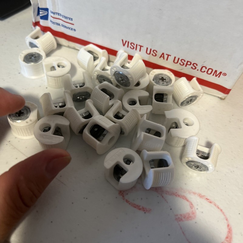 Hafele Rafix Connector, WHITE,lote 25 Pieces gallery