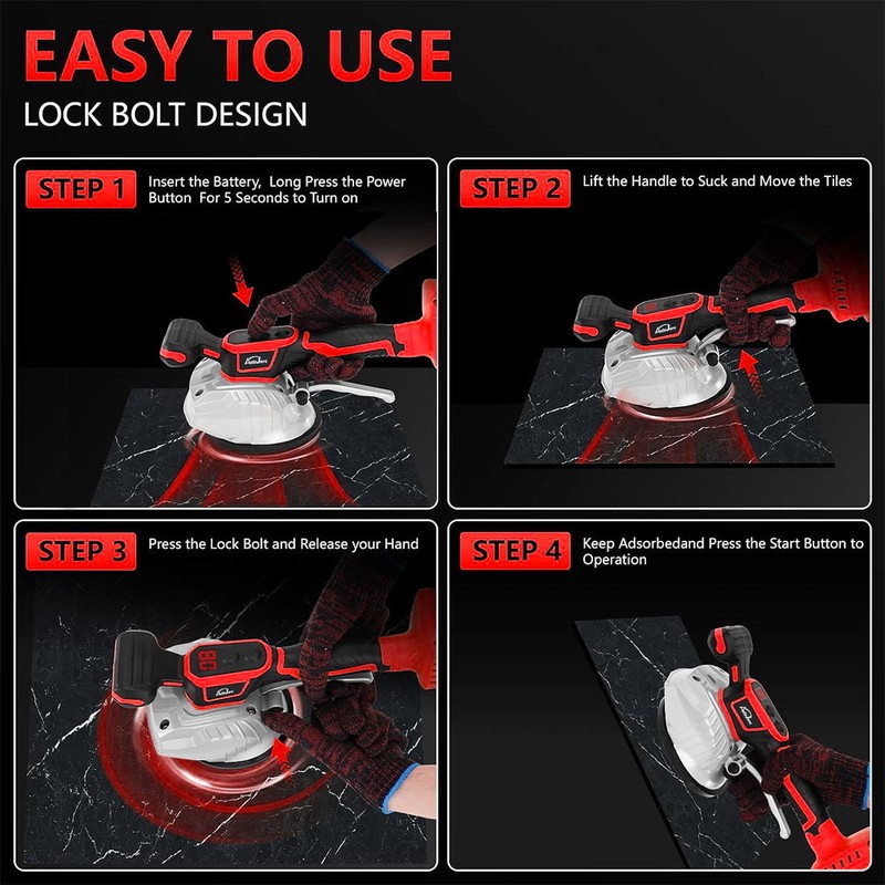 Tile Leveling Machine Electric Tiling Vibrator Tool for Milwaukee 18V NO Battery gallery