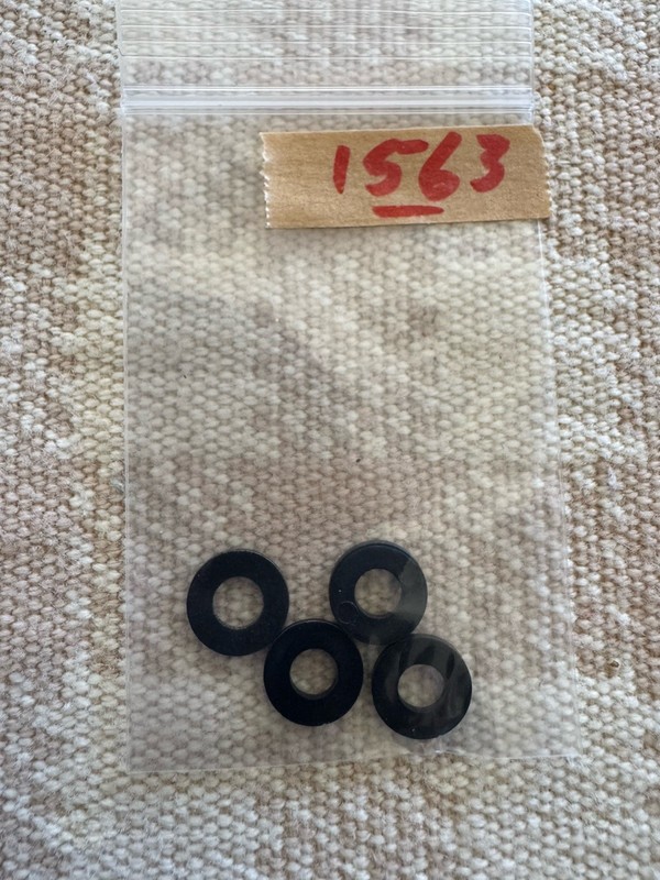 4 - Black Insulating Washers ID - 6mm, OD - 12mm, Thickness 1mm, 3 Nylon 1 Steel gallery