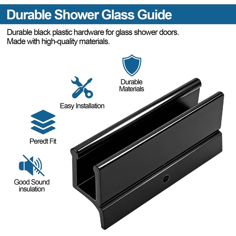 Sliding Shower Door Bottom Guide 1/2" X 3" for X 3", 1 Pack gallery