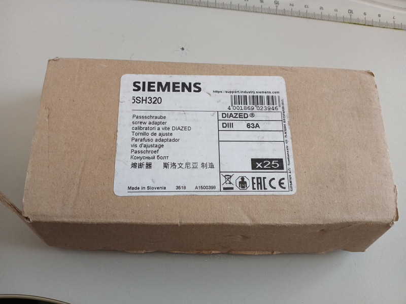 No. 22 SIEMENS – SIE5SH320 CALIBRATOR DIAZED DIII E33 63A SCREW – 5SH320
