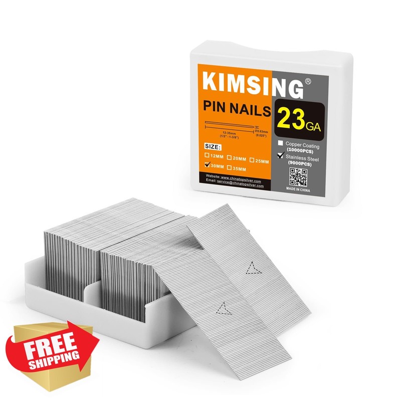KIMSING 1-3/16″ 30mm SS Micro Pin Nails 9000pc