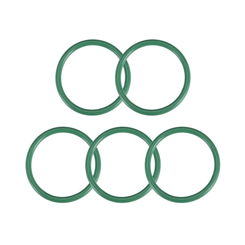 Fluorine Rubber O Rings, 44mm OD, 37mm I.D, 3.5mm Width, Seal Gasket Green 5Pcs