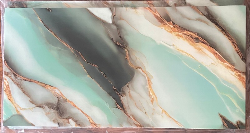 40pcs Marble Backsplash Tiles Stick Waterproof Foam Panels PVC Wall Sticker