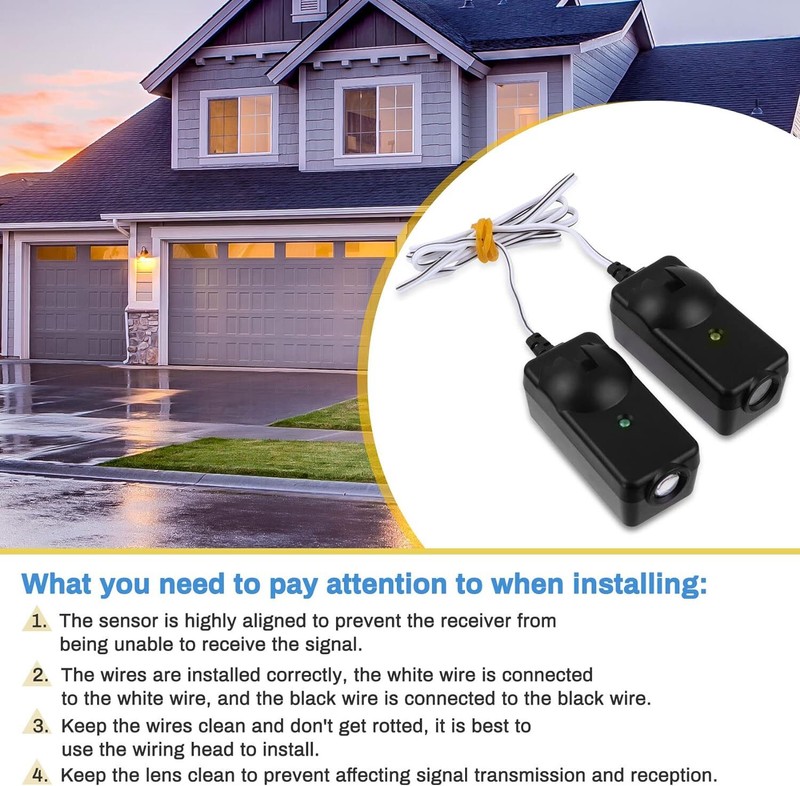 41A5034 Safety Sensor Kit For Craftsman Chamberlain Lift Master Garage Door Kit gallery
