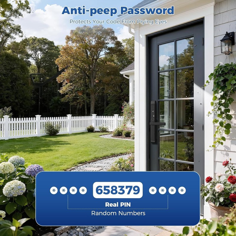 Sliding Door Smart Lock, Sliding Glass Door Lock with Fingerprint App Control gallery