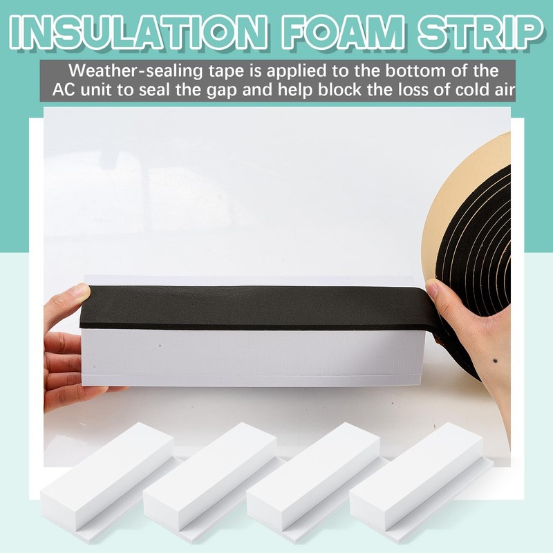 Innconee 4 Pcs Foam Block Compatible Midea U Shaped Window Air Conditioner gallery