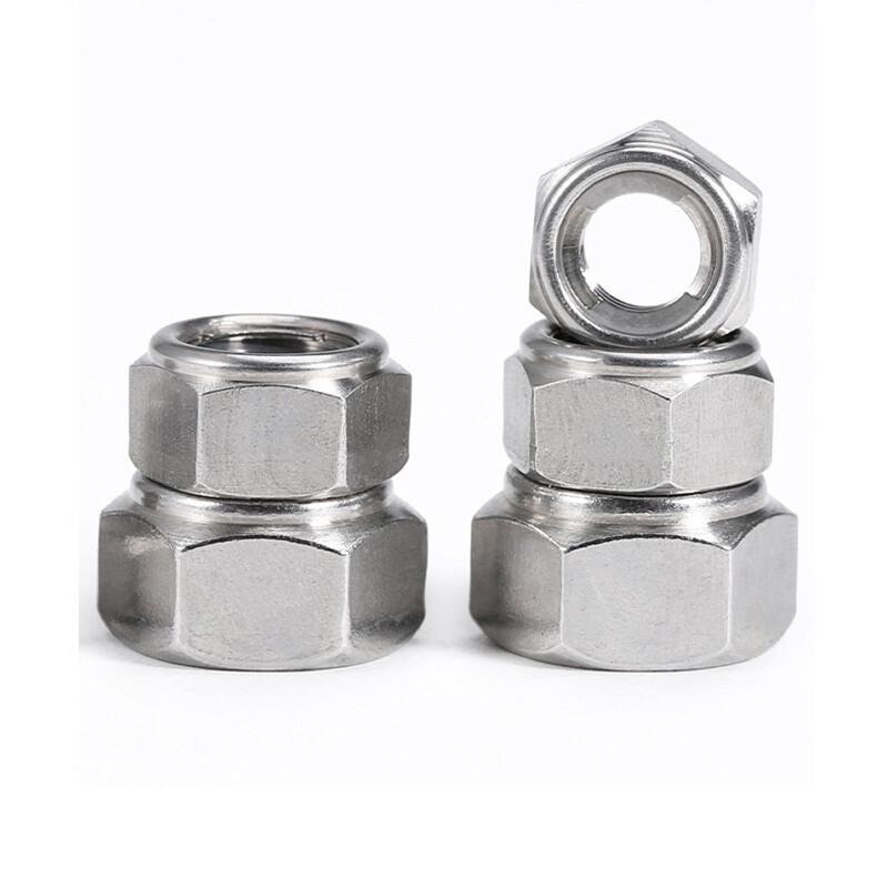 Metal Locking Hex Nuts A2 Stainless Steel Insert Nut M3 M4 M5 M6 M8 M10 to M20 gallery