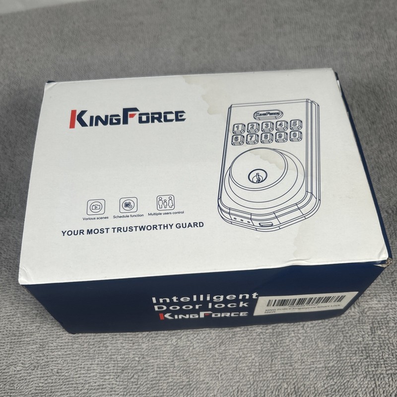 King Force Intelligent Fingerprint Smart Door Lock Model D1F Black NIB