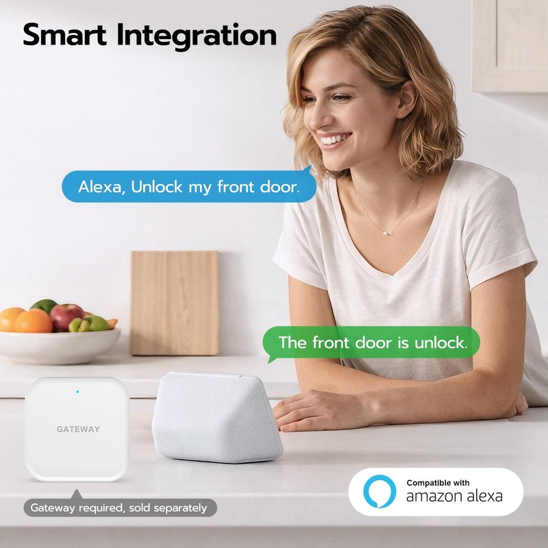 Fingerprint Smart Door Lock with Handle: Keyless Entry Keypad Lock for Front ... gallery