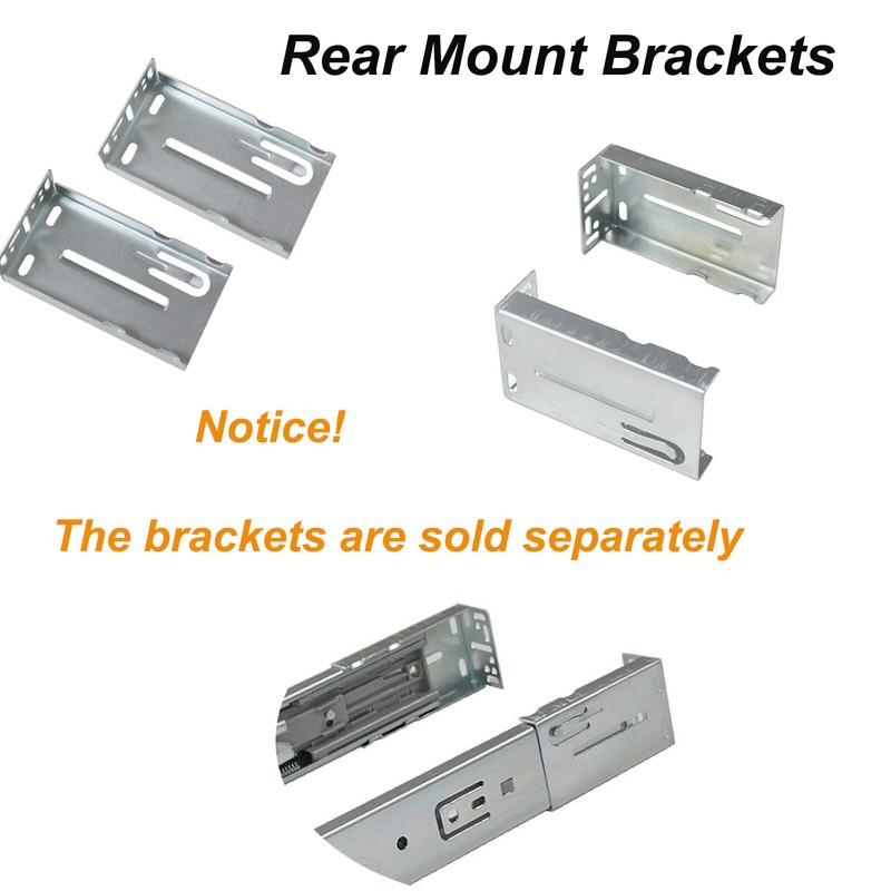 Probrico Soft Close Full Extension Drawer Slides Ball Bearing Side or Rear Mount