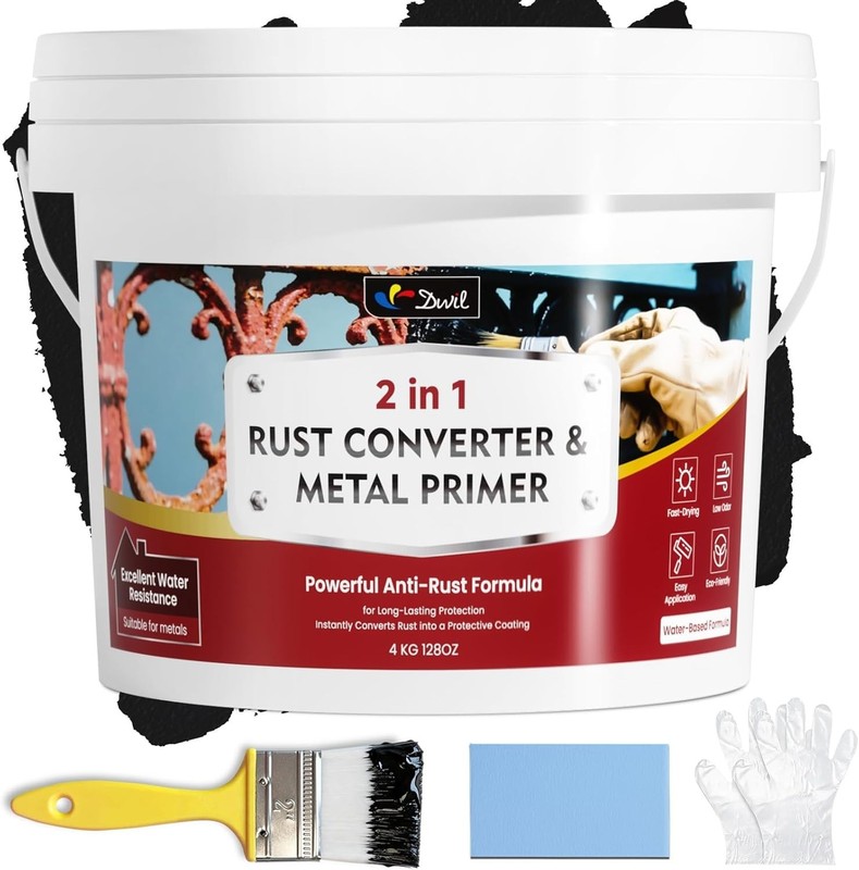 Rust Prevention Paint for Metal Surfaces - Easy Application, 1 Gal Black gallery