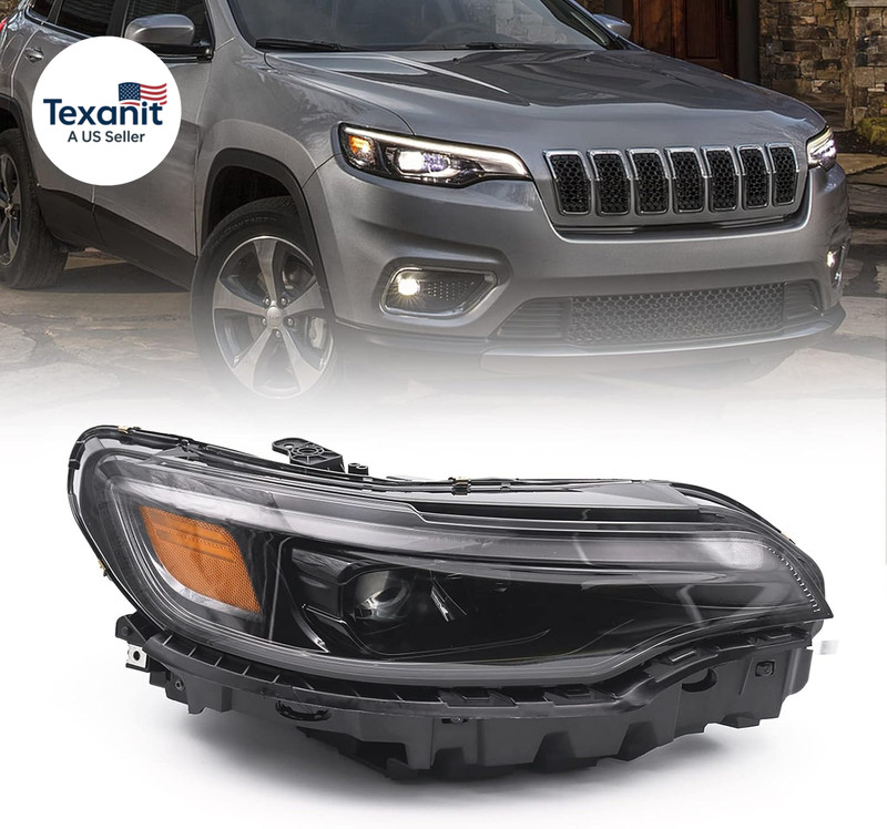 – for Jeep Cherokee Headlight Assembly 2019 2020 2021 2022 Xenon HID Right Passe