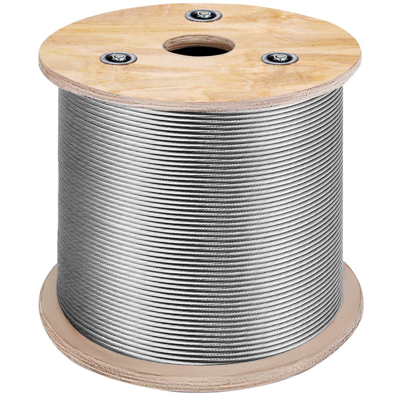 VEVOR Stainless Steel 316 Steel Wire Rope Cable 1/8″ 7×7 Cable Railing 500ft