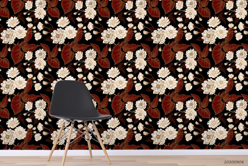 3D Vingate Floral Pattern Self-adhesive Removable Wallpaper Murals Wall 299