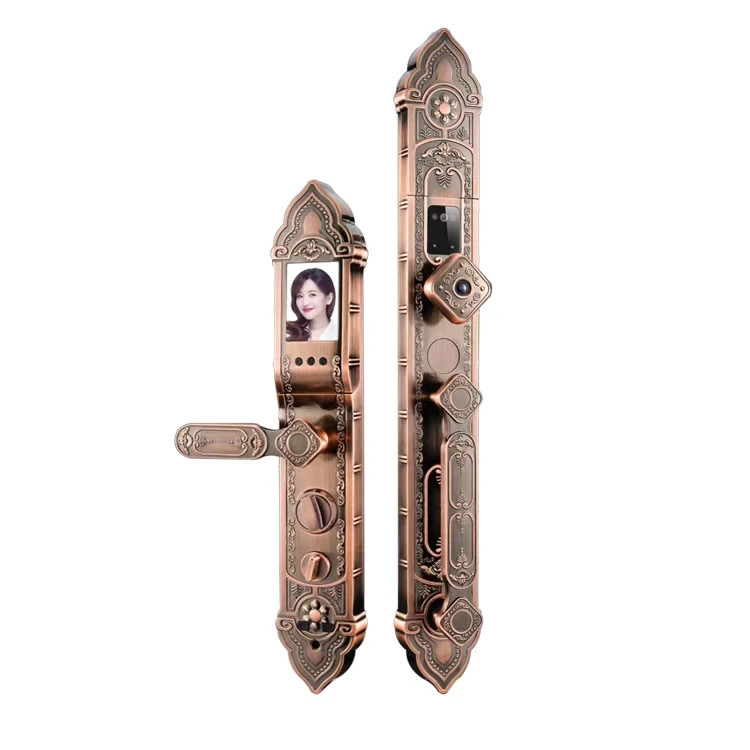 Antique Brass Smart Door Lock Fingerprint Keyless Bluetooth WiFi w/ Doorbell gallery