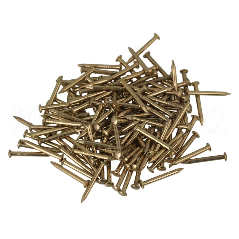 200PCS Copper Nails for Slating Round Head Button Stud 3x15mm Brass gallery