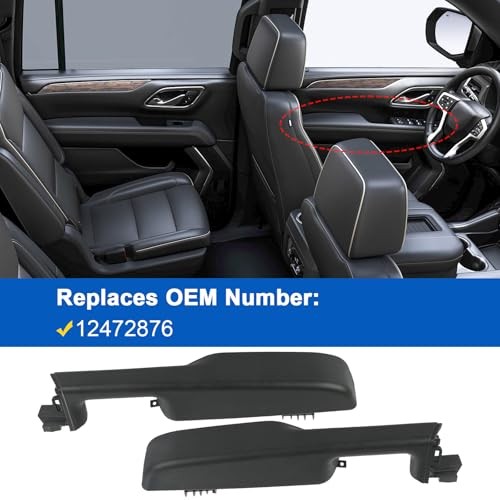 Driver Left & Passenger Right Side Front Door Armrest Driver & Passenger Black gallery