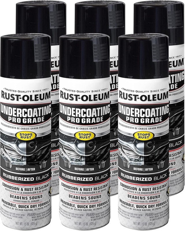 Rust-Oleum Stops Rust Professional Grade Undercoating Spray Paint, 6 Pack, 15 oz gallery