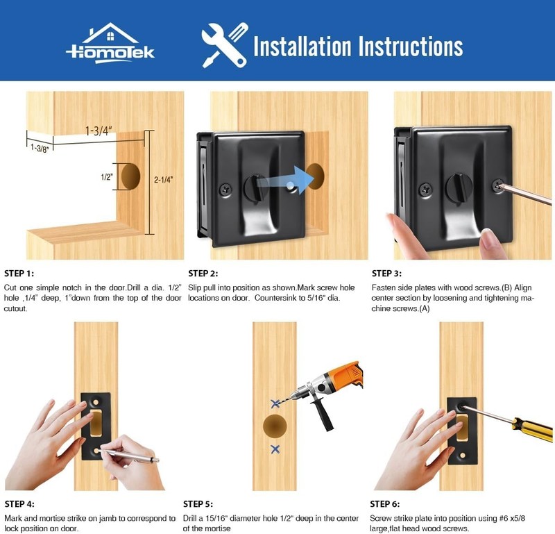 Versatile Keyed Lock for Sliding Doors - Stylish Security Solution in Black gallery