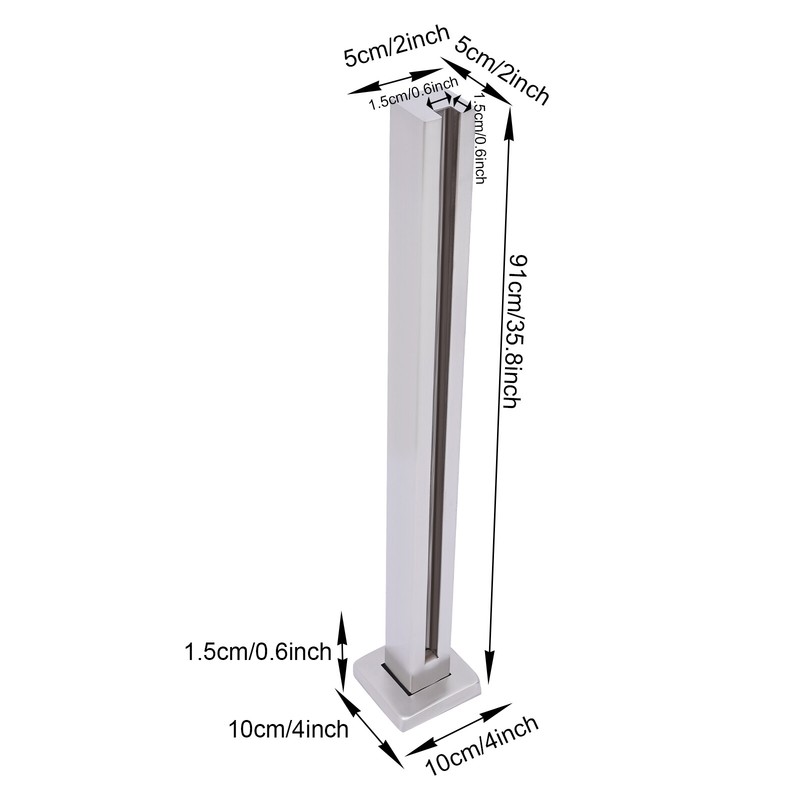 For Balcony Deck Stairs Without Glass Drilling Glass Railing End Post Balustrade gallery