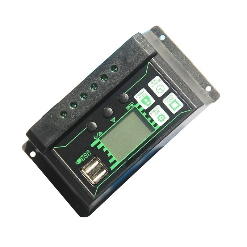 10A For PWM Solar Charge Controller with Dual USB Ports for Portable Power