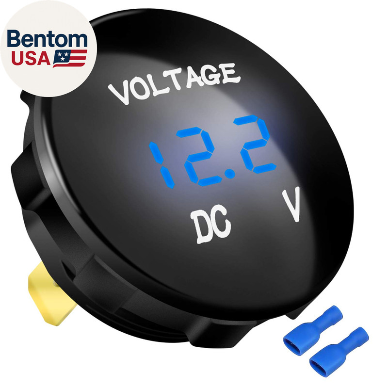 DC 12V 24V Display Automotive Replacement Voltmeter Gauge, 12 Volt 24 Volt 36 Vo