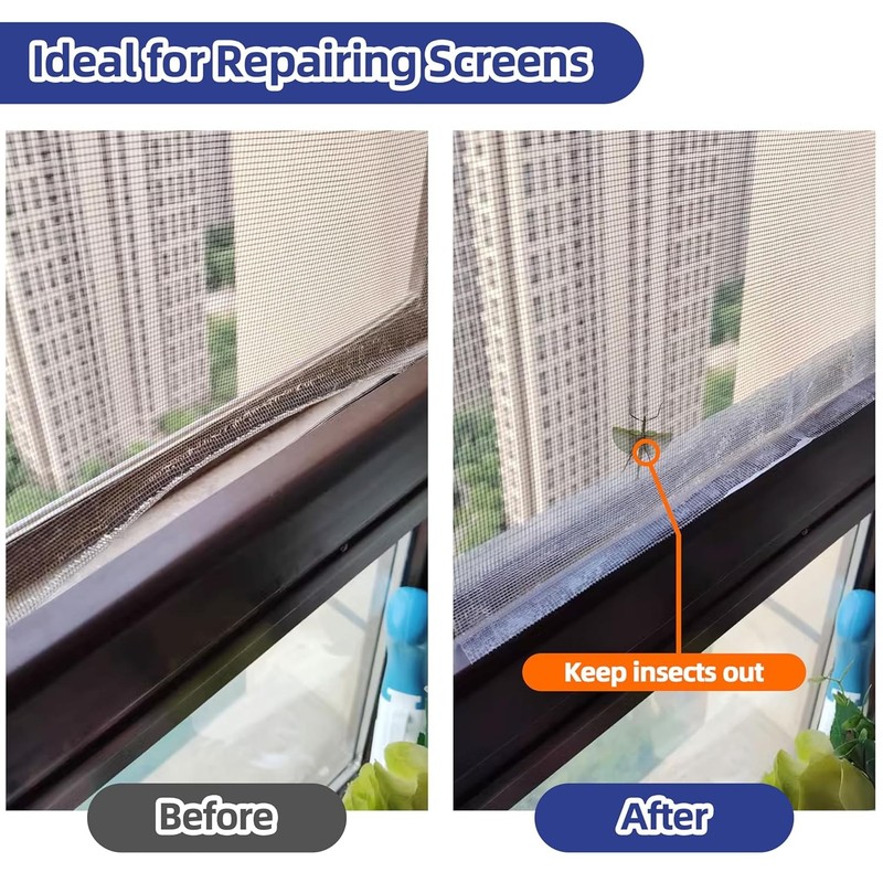 Window Screen Repair Tape 3"x20FT, Heavy Duty Waterproof Fiberglass Screen Patch gallery