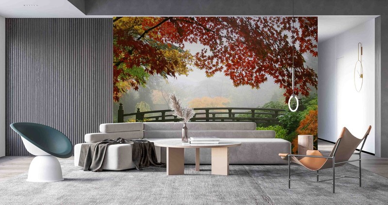 3D Tree Bridge Landscape Wallpaper Wall Murals Removable Wallpaper gallery
